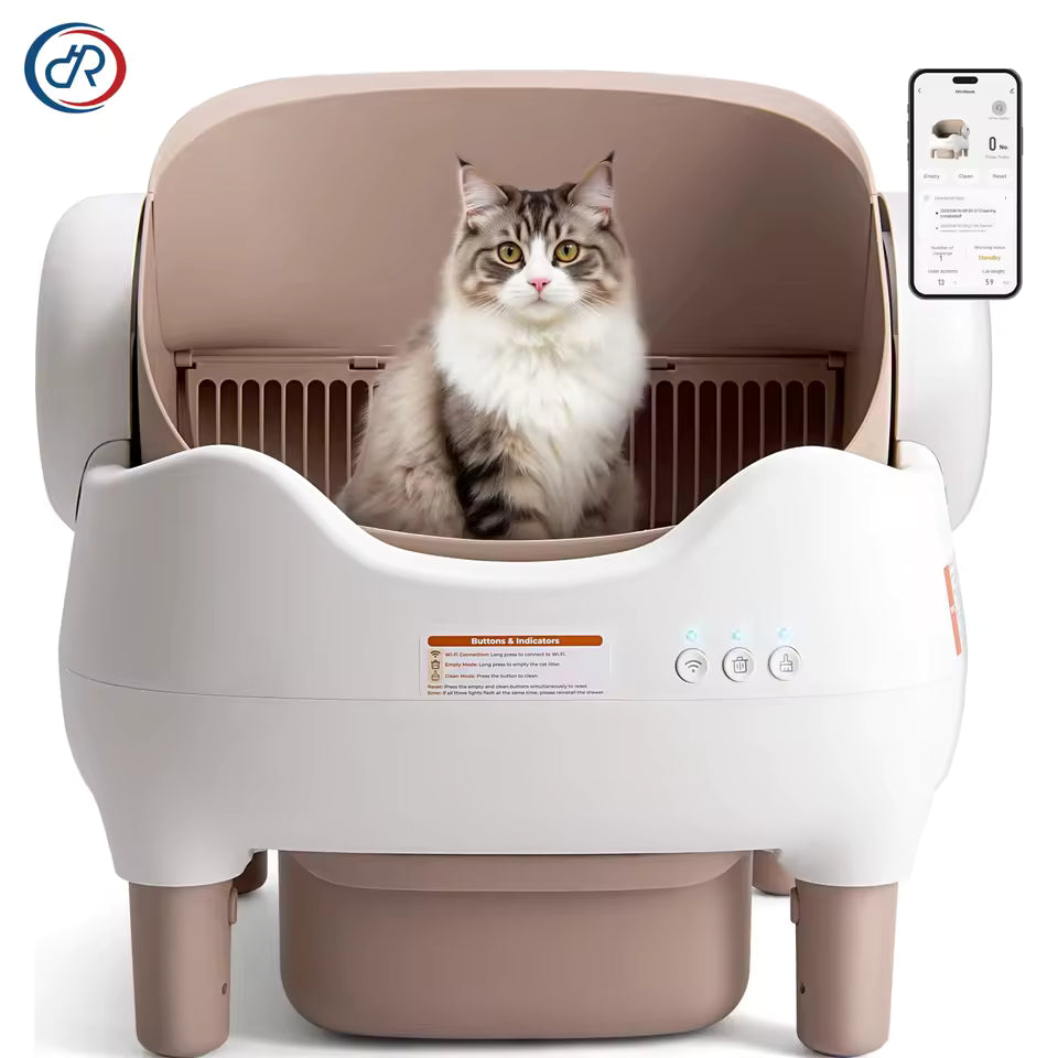 DRH Automatic Litter Box Self Cleaning Robot Cat