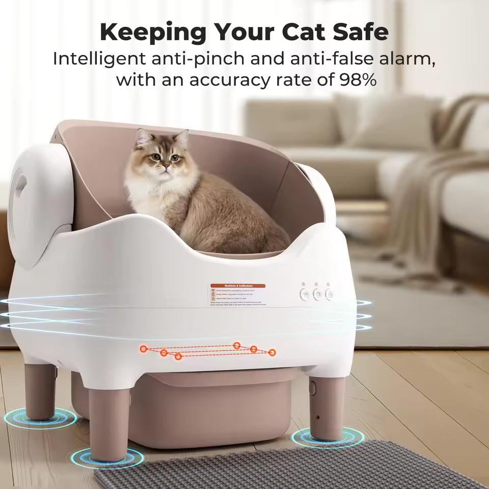 DRH Automatic Litter Box Self Cleaning Robot Cat